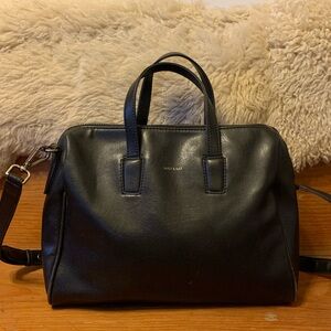 Matt & Nat Mitsuko vegan leather bowling bag in black.
